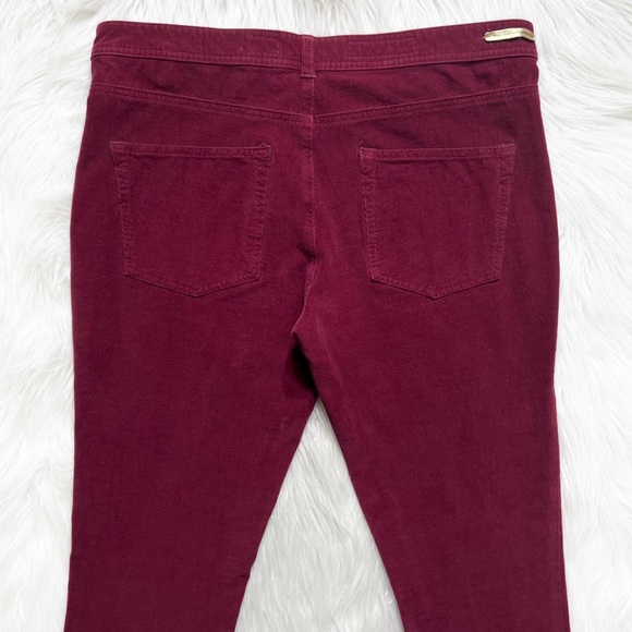 SOLD-Anthropologie Burgundy Wine Micro Cord Skinny Chino Pants - Picture 6 of 11